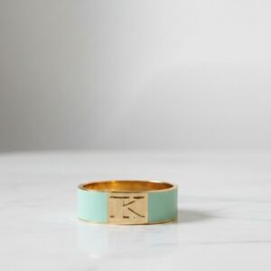K INITAL Gold and Mint Bracelet
